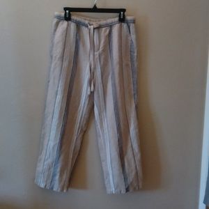 Liz Claiborne striped wide leg pants Size Petite Med